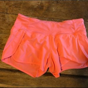 Hot pink lululemon shorts size 6